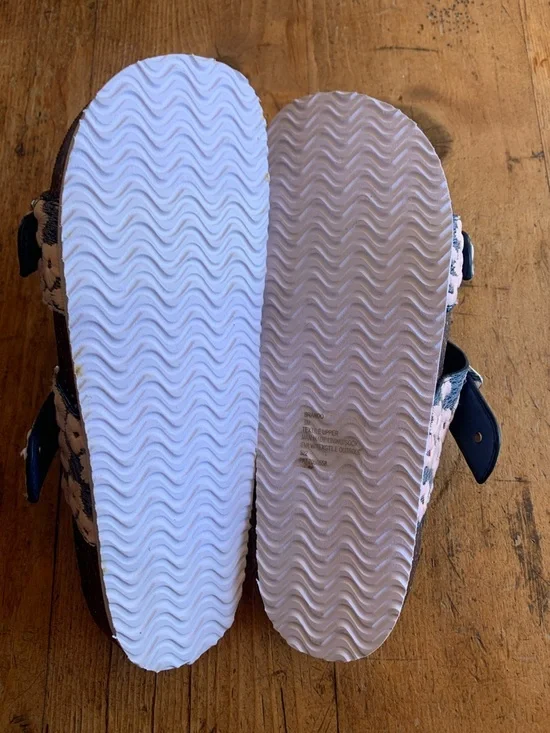 Madden Girl Pink Floral Double-Buckle Slide Sandals - Picture 10 of 16